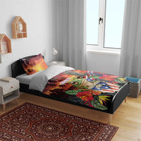 Puerto Rico Coqui Frog Sunset Bedding Set Isla Del Encanto Tropical Vibe - Wonder Print Shop