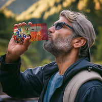 Puerto Rico Coqui Frog Sunset 4 in 1 Can Cooler Tumbler Isla Del Encanto Tropical Vibe - Wonder Print Shop