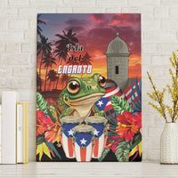 Puerto Rico Coqui Frog Sunset Canvas Wall Art Isla Del Encanto Tropical Vibe - Wonder Print Shop