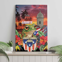 Puerto Rico Coqui Frog Sunset Canvas Wall Art Isla Del Encanto Tropical Vibe - Wonder Print Shop