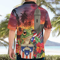 Puerto Rico Coqui Frog Sunset Hawaiian Shirt Isla Del Encanto Tropical Vibe - Wonder Print Shop