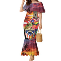 Puerto Rico Coqui Frog Sunset Mermaid Dress Isla Del Encanto Tropical Vibe - Wonder Print Shop