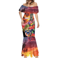 Puerto Rico Coqui Frog Sunset Mermaid Dress Isla Del Encanto Tropical Vibe - Wonder Print Shop