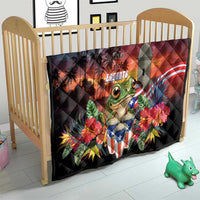 Puerto Rico Coqui Frog Sunset Quilt Isla Del Encanto Tropical Vibe - Wonder Print Shop