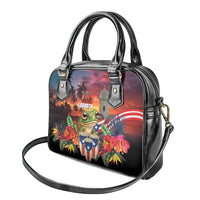 Puerto Rico Coqui Frog Sunset Shoulder Handbag Isla Del Encanto Tropical Vibe - Wonder Print Shop