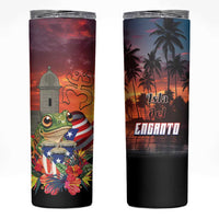 Puerto Rico Coqui Frog Sunset Skinny Tumbler Isla Del Encanto Tropical Vibe - Wonder Print Shop