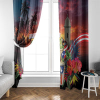 Puerto Rico Coqui Frog Sunset Window Curtain Isla Del Encanto Tropical Vibe - Wonder Print Shop