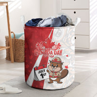 Canada Day Laundry Basket Beaver Mountie Maple Leaves