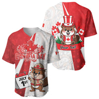 Personalised Canada Day Baseball Jersey Beaver Mountie Maple Leaves