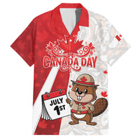 Personalised Canada Day Hawaiian Shirt Beaver Mountie Maple Leaves
