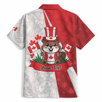 Personalised Canada Day Hawaiian Shirt Beaver Mountie Maple Leaves