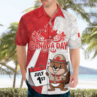 Personalised Canada Day Hawaiian Shirt Beaver Mountie Maple Leaves