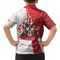 Personalised Canada Day Hawaiian Shirt Beaver Mountie Maple Leaves