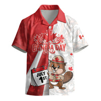 Personalised Canada Day Kid Hawaiian Shirt Beaver Mountie Maple Leaves