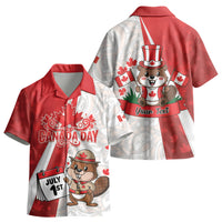 Personalised Canada Day Kid Hawaiian Shirt Beaver Mountie Maple Leaves LT01