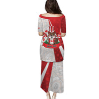 Personalised Canada Day Puletasi Beaver Mountie Maple Leaves