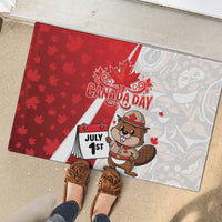 Canada Day Rubber Doormat Beaver Mountie Maple Leaves