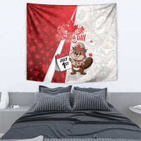Canada Day Tapestry Beaver Mountie Maple Leaves