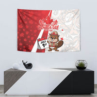 Canada Day Tapestry Beaver Mountie Maple Leaves
