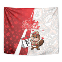 Canada Day Tapestry Beaver Mountie Maple Leaves