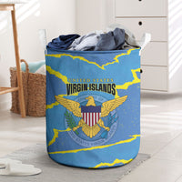 US Virgin Islands Laundry Basket Grunge Stylized