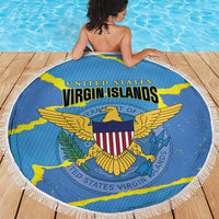 US Virgin Islands Beach Blanket Grunge Stylized