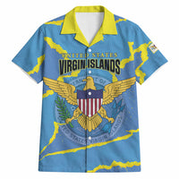Personalized US Virgin Islands Hawaiian Shirt Grunge Stylized