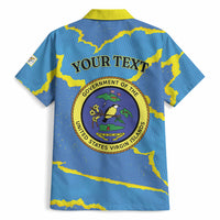 Personalized US Virgin Islands Hawaiian Shirt Grunge Stylized