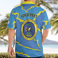 Personalized US Virgin Islands Hawaiian Shirt Grunge Stylized