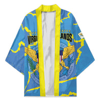 Personalized US Virgin Islands Kimono Grunge Stylized