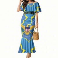 Personalized US Virgin Islands Mermaid Dress Grunge Stylized