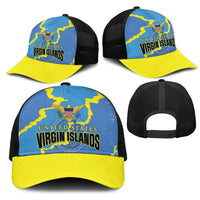 US Virgin Islands Mesh Trucker Cap Grunge Stylized