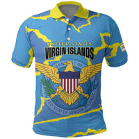 Personalized US Virgin Islands Polo Shirt Grunge Stylized