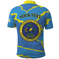 Personalized US Virgin Islands Polo Shirt Grunge Stylized
