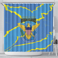 US Virgin Islands Shower Curtain Grunge Stylized