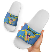 US Virgin Islands Slide Sandals Grunge Stylized