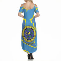 Personalized US Virgin Islands Summer Maxi Dress Grunge Stylized
