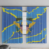 US Virgin Islands Window Curtain Grunge Stylized