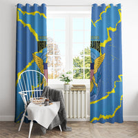 US Virgin Islands Window Curtain Grunge Stylized