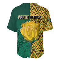South Africa Baseball Jersey Springbok and Proteas African Pattern - Wonder Print Shop