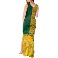 South Africa Tank Maxi Dress Springbok and Proteas African Pattern - Wonder Print Shop
