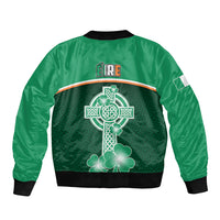 Ireland Bomber Jacket Irish Shamrock Harp Mix Celtic Pattern - Wonder Print Shop