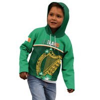 Ireland Kid Hoodie Irish Shamrock Harp Mix Celtic Pattern - Wonder Print Shop