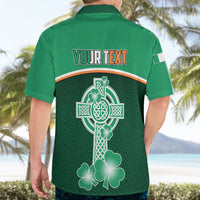 Personalised Ireland Hawaiian Shirt Irish Shamrock Harp Mix Celtic Pattern - Wonder Print Shop