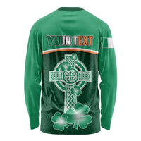 Personalised Ireland Long Sleeve Shirt Irish Shamrock Harp Mix Celtic Pattern LT01