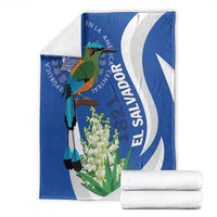 El Salvador Independence Day Blanket Flor De Izote With Turquoise Browed Motmot