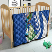 El Salvador Independence Day Quilt Flor De Izote With Turquoise Browed Motmot - Wonder Print Shop