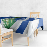 El Salvador Independence Day Tablecloth Flor De Izote With Turquoise Browed Motmot - Wonder Print Shop