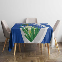 El Salvador Independence Day Tablecloth Flor De Izote With Turquoise Browed Motmot - Wonder Print Shop