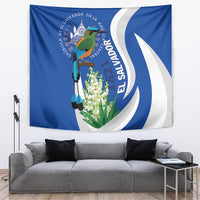 El Salvador Independence Day Tapestry Flor De Izote With Turquoise Browed Motmot - Wonder Print Shop
